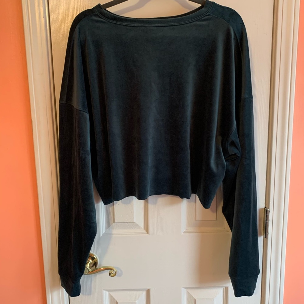 WILD FABLE Velvet Emerald Green Sweater